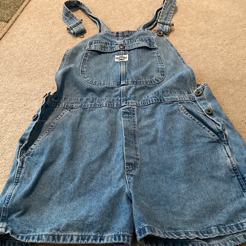 Vintage Lee Dungarees bib shorts large